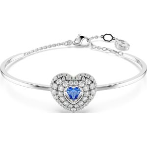 Swarovski Hyperbola Armband, Hart, Blauw, Rodium Toplaag