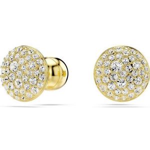 Swarovski Meteora Oorknopjes, Wit, Goudkleurige Toplaag