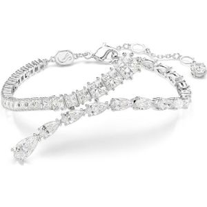 Swarovski - Matrix Armband - Wit - Gerhodineerd Metaal - Kubieke Zirkonia