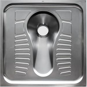 Franke Hock-WC voor inbouw- of ophangmontage van roestvrij staal 1,2 mm, variant: zonder sproeikop