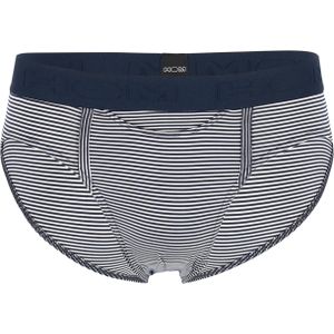 HOM - Simon - Mini Briefs - Donkerblauw Gestreept - Herenslip met Horizontale Gulp