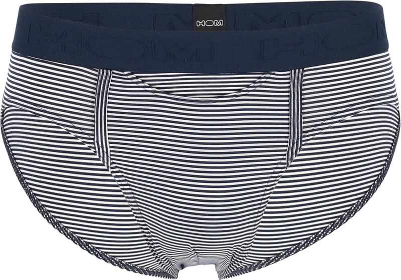 HOM - Simon - Mini Briefs - Donkerblauw Gestreept - Herenslip met Horizontale Gulp