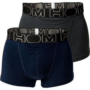 Hom - Boxershorts - Zacht Katoen - Zwart - Marineblauw - Grijs