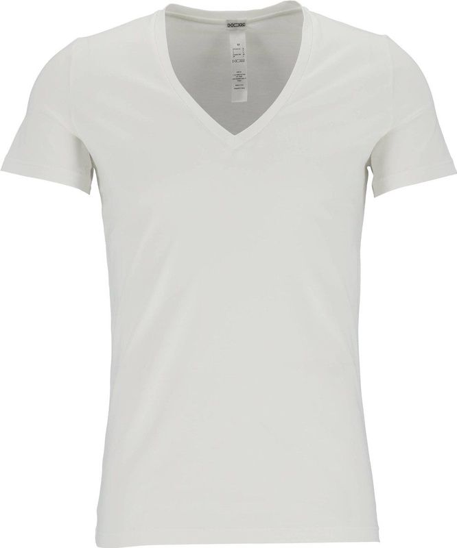 HOM - Supreme Cotton T-Shirt (1-pack) - V-hals - Wit - mannen