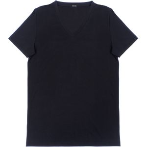 HOM Supreme Cotton tee-shirt (1-pack) - heren T-shirt V-hals - zwart