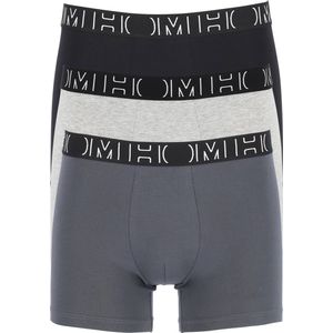 HOM - BOXERLINES BASIC - Boxershorts - Zwart en Grijs - 3-pack