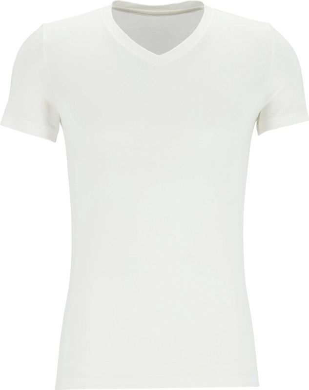 HOM Tencel soft tee-shirt v neck (1-pack) - heren T-shirt V-hals - wit