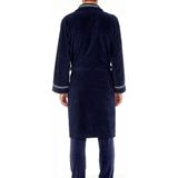 HOM - Transat - Badjas - Donkerblauw - Luxe Katoenmix