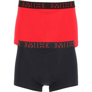 HOM Boxerlines#2 Boxer Briefs HO1 (2 pack) Heren Boxer met horizontale gulp Rood/Zwart