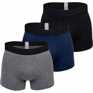 HOM - Set van 3 Boxershorts - Zwart - Grijs - Marineblauw