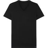 HOM - TENCEL SOFT - T-shirt - Zwart - V-hals - Heren