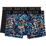 HOM - Vasily - Boxers - Zwart en Psychedelische Print - Stretch Katoen - 2-Pack
