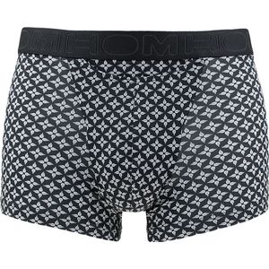 Hom Boxer HO1 Vince boxershorts met geometrische print, zwart/grijs, XL heren, Geometrische opdruk in zwart/grijs, XL