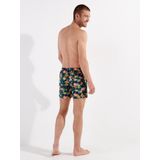 HOM Flamingo zwembroek, Roze Vlaamse Print Marine Achtergrond, S