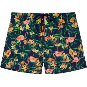 Zwemshort - Vlaamse Roze - Bloemenprint - Marine - Mesh - Oeko-Tex