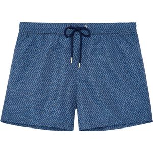 HOM - Morny Beach Boxer - Badeshorts - Blauw en Oranje - 100% Polyester