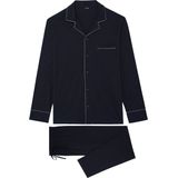 HOM - Albert - Heren Pyjama - Donkerblauw - 100% Katoen - Tweedelig