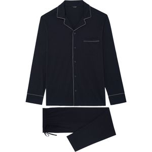 HOM - Albert - Heren Pyjama - Donkerblauw - 100% Katoen - Lange Mouwen