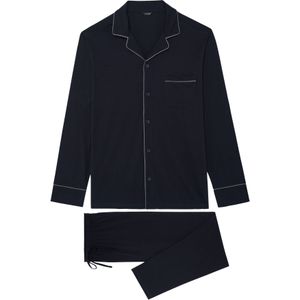 HOM - Albert - Heren Pyjama - Donkerblauw - 100% Katoen - Tweedelig
