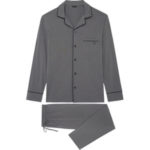 HOM - Albert - Heren Pyjama - Grijs - 100% Katoen - Tweedelig