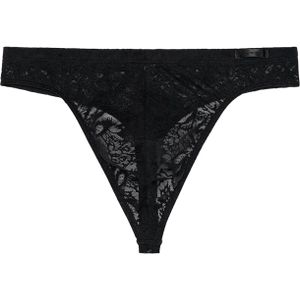 HOM - Free Cut Lace G-String - Black - Ondergoed - Zacht Kanten