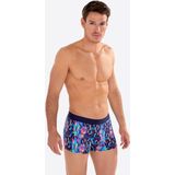HOM - Duke - Boxer Briefs - Marineblauw - Geometrische Print