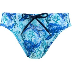 HOM - Swim Mini Briefs - Blauw met Turquoise - 80% Polyamide, 20% Elastaan
