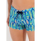 HOM - Marbella - Swim Shorts - Blue Print - Mannen