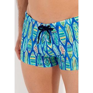 HOM - Marbella - Swim Shorts - Blue Print - Mannen