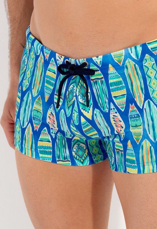 HOM - Marbella - Swim Shorts - Blue Print - Mannen