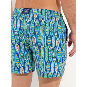HOM - Marbella - Badeshorts - Blauw - Met Surfbrett-Motieven