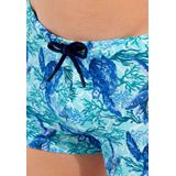 TARTANE - Badeshorts - Turquoise - Mikrofiber - Schildkrötenmotieven
