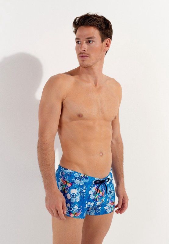 Kolibris - Zwembroek - Blauw - Sneldrogend Materiaal