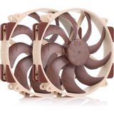 Noctua NF-A14x25r G2 PWM Sx2 PP - 140mm - 1250 - 1500 rpm - 19.7 - 24.8 dBA - 4-pin PWM - 2 ventilatoren