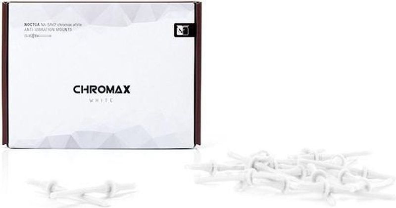 Noctua NA-SAV2 chromax - Trillingsdempende Pluggen - Wit - Rubberen Pluggen - 20 Stuks