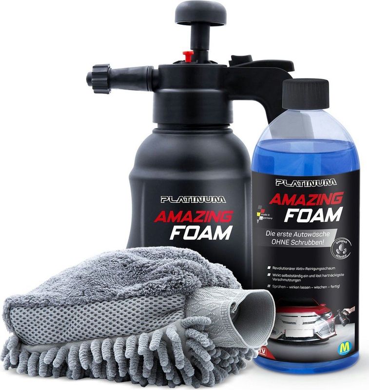 MediaShop Auto-Reinigungsmittel »Platinum Amazing Foam«, (Set), inkl. Sprühflasche und Handschuh