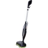 Livington Steam Twister Stoomreiniger met roterende dubbele mopkop, reinigt, schrobt en gepolijst, 3-traps stoomautomaat, 120 graden hete stoom, handstoomreiniger, waterreservoir van 350 ml, zwart