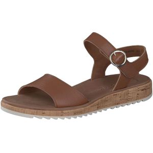 Paul Green 7134 - Platte sandalenDames Sandalen - Kleur: Cognac - Maat: 41