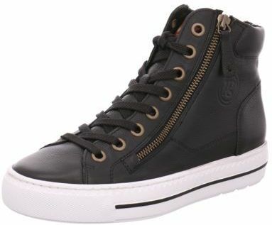 Paul Green Veterboots Zwart - Leer met Rubberzool en Rits