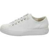 Paul Green Damesslippers met relax-breedte en uitneembaar voetbed, lage sneakers voor dames, Wit-zilver., 37.5 EU