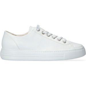 Sneakers - Effen - Leer - Vetering met 6 Gaten - Platte Hak