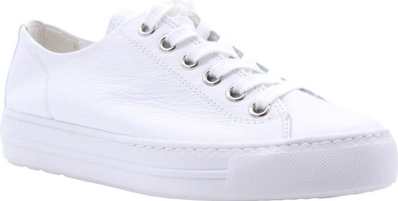 Paul Green Sneakers - Wit - Leer - Plateauzool
