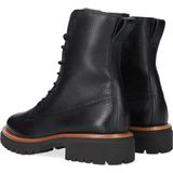 Veterboots - Zwart - Leer - Ritssluiting