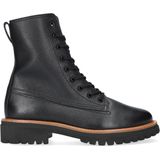 Veterboots - Zwart - Leer - Ritssluiting