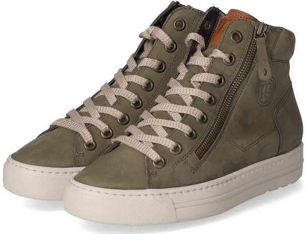 Sneakers - Gevoerd - Effen - Leer - Enkelhoog - Ritszakken aan de zijkant