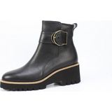 Paul Green 9763 Enkellaarsjes - Enkelboots met rits - Dames - Zwart