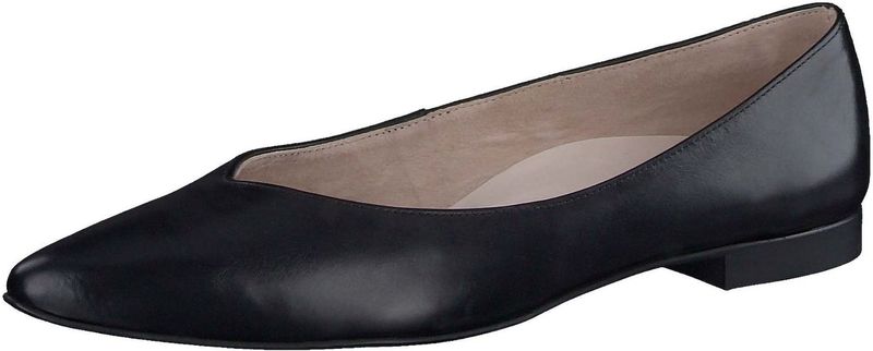 Ballerina - Effen - Leer - Spitse Neus - Platte Hak