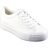 Sneakers - Effen - Leer - Vetering met 6 Gaten - Middelhoge Hak