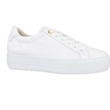 Sneakers - Effen - Leer - Vetering met 6 Gaten - Middelhoge Hak