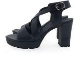 Plateausandalette - schwarz 40